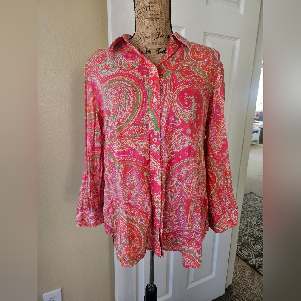 Lauren by Ralph Lauren Paisley Button-down